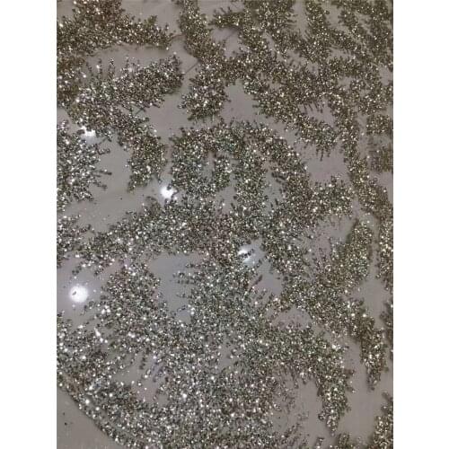 Gold color glitter JRB-12081 African tulle Lace Fabric for party Hot selling glitter lace fabric the glitter fall out some