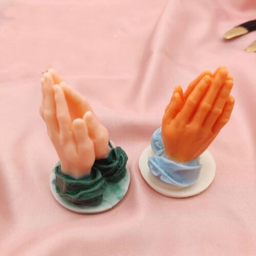Hands-On Prayer Shape Three-Dimensional Candle Mould 3D Silicone Candle Candle Mould Buddha Worship Palm Blessing Plaster Mold