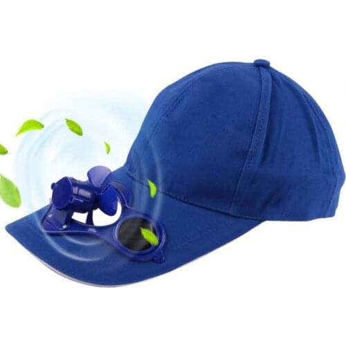 Unisex Sun Hat Peaked Solar Powered Fan Sun Protection Cool Summer Outdoor Sports Hat Bicycling Cap