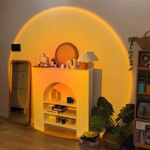 Sunset lamp USB rainbow sunset projection lamp led Night Light Projector light Atmosphere Table Lamp for Home Bedroom wall decor