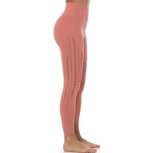 Hot Peach Hip Yoga Pants Mesh Breathable Quick Drying Seamless High Waist Fitness Women