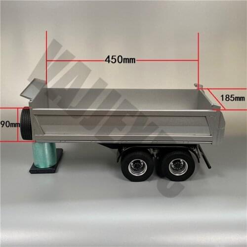 1/14 scale metal tipper trailer assembly with hydraulic system for 1/14 tamiya tractor scania 620 470