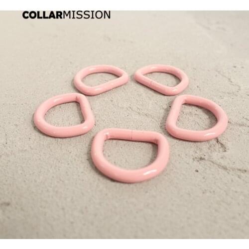 Metal Pink D ring DIY for dog collar 20mm connection metal buckle DIY half ring belt buckle CDK20P