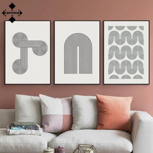 Minimalist Wall Art Posters and Prints Modern Canvas Painting Geometric Line Printing Picture Abstract Painting for Family Decor