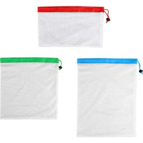 1/5/10pcs Reusable Mesh Bag Eco-Friendly Bags For Grocery Bag Holder Fruit Vegetable Organizer Pouch
