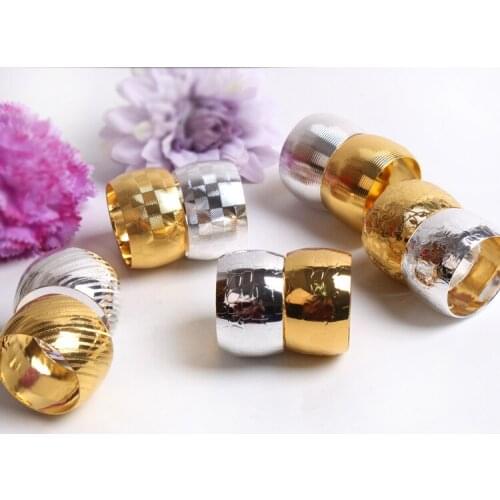 10pcs Fashion napkin ring stainless steel napkin ring model between napkin buckle cloth ring simple modern western napkin ring