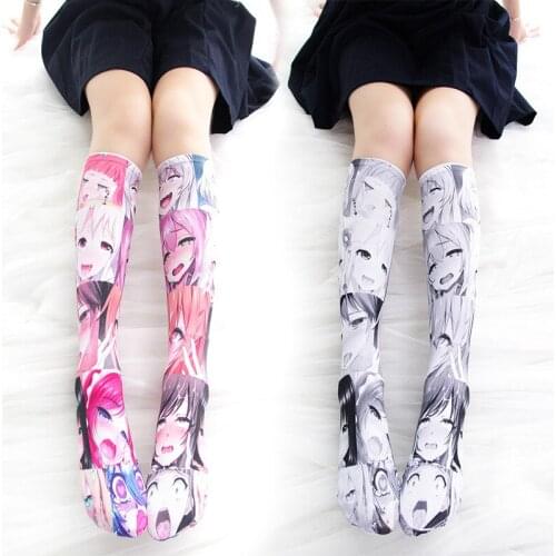 Digital Printing Student Velvet socks Calf Socks Anime Pattern Socks Street Personality Jk Socks Summer Beautiful Knee Socks