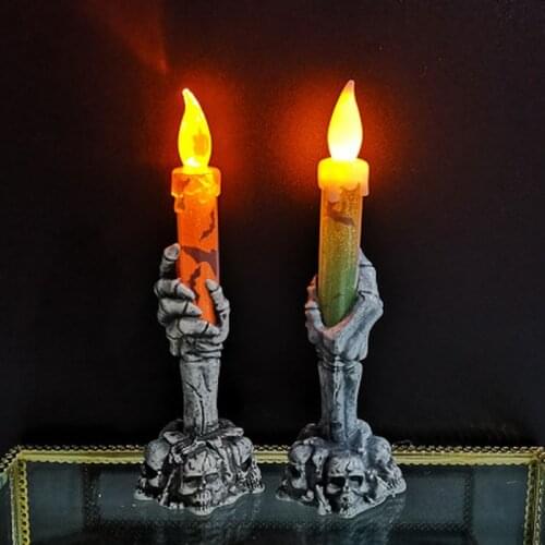 2020 Ghost Hand Candle LED Electronic Skeleton Candle Light Smoke-free Wedding Party Halloween Props Decoration Light Halloween