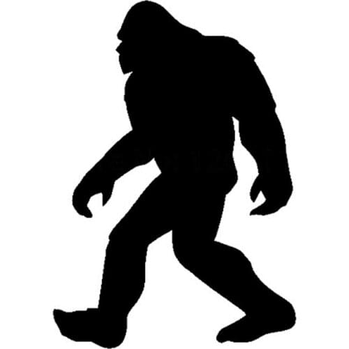 9*13CM SASQUATCH YETI Car Decals Reflective Stickers Motorcycle Automobile Styling Black/Silver C2-0242