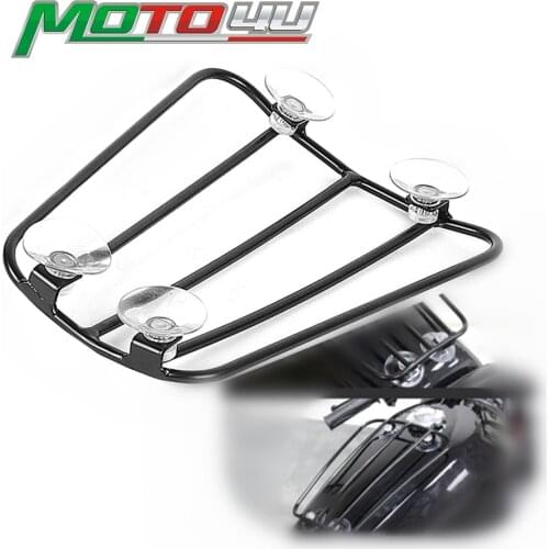Universal Motorcycle Front Fuel Tank Cover Luggage Rack Cargo Shelf Bracket With Strong Suction Cups Black Cafe Racer