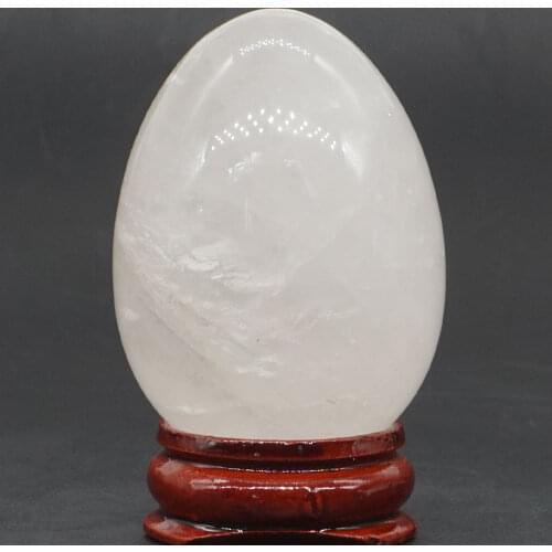 35*49MM Clear Quartz Stone Egg Natural Gemstone Crystal Mineral Healing Ball Home decoration accessory Kegel Massage Yoni Egg