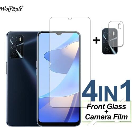 4-In-1 Tempered Glass For OPPO A16 A15 A15S A35 Screen Protector Protective Phone Camera Lens Film For OPPO A16 A15S A35 A15
