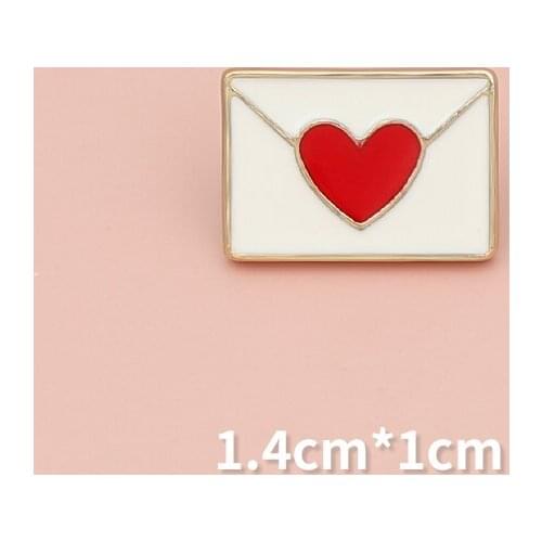 Love envelope Metal Cartoon Enamel Pin Badge Jewelry Accessories Paint Brooch for Bags Clothes Caps Badge