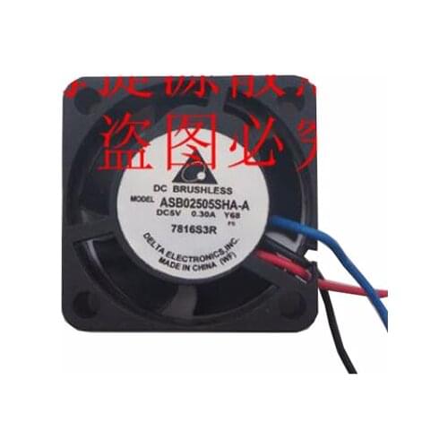 Delta Electronics ASB02505SHA-A Y68 DC 5V 0.30A 25x25x10mm 3-Wire Cooling Fan