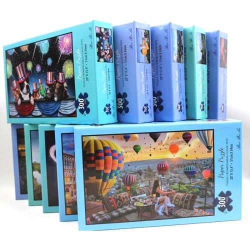 300pcs/set Childrens Puzzle Picture Toy Sets Landscape Puzzle Adult Toy Game Puzzle Toy Early Education Brain Game For Baby
