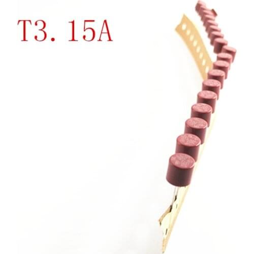 50pcs/lot Cylindrical Fuse 3.15A/250V 382 Cylindrical Plastic Fuse T3.15A For LCD TV Power Board Commonly Protection Circuit