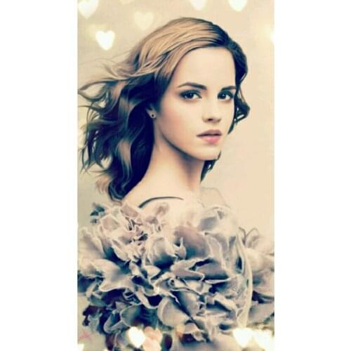 5D DIY Full Round Diamond Painting Movie Star Emma Charlotte Duerre Watson 3D Embroidery Cross Stitch Mosaic Home Decor YC232