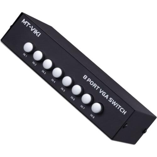 8 Ports Desktop VGA Video Monitor Splitter Switch Box Widescreen HD