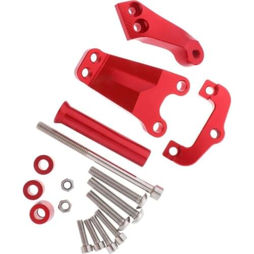 Aluminum Steering Damper Stabilizer, Steering Damper with Mounting Bracket Kit for Kawasaki 2013- ER6N