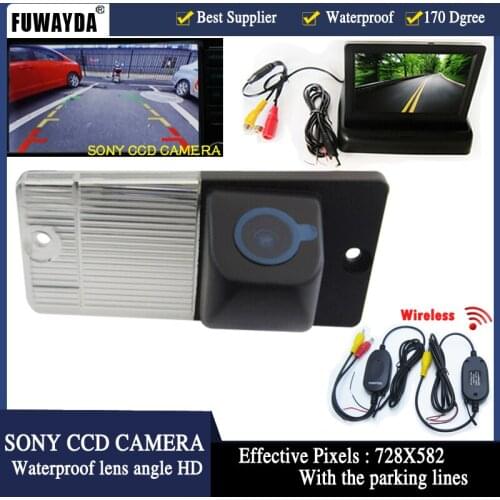 FUWAYDA Auto Parking Reversing CCD Car Rear View Camera With 4.3 inch Car Rearview Mirror Monitor For KIA SORENTO SPORTAGE