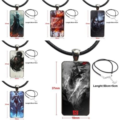 Bm Dk Cg Ok Sw Alch Sb Dota 2 Dota2 Logo Phone Necklace Fashion Long Chain With Rectangle Necklace Jewelry For Unisex