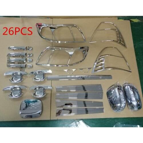 For Toyota Corolla 2005 FS High-quality 26PCS ABS Chrome plated trim accessories plated car styling light cover