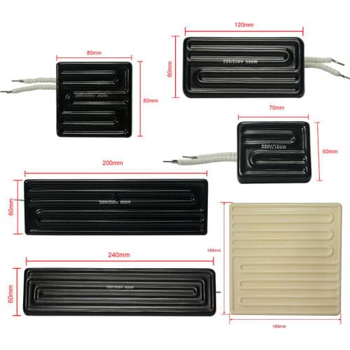 80*80mm 60*70mm 120*60mm 200*60mm 240*60mm 180*180mm 150W 300W 450W 600W 800W Infrared Ceramic Heating Plate BGA Rework Station