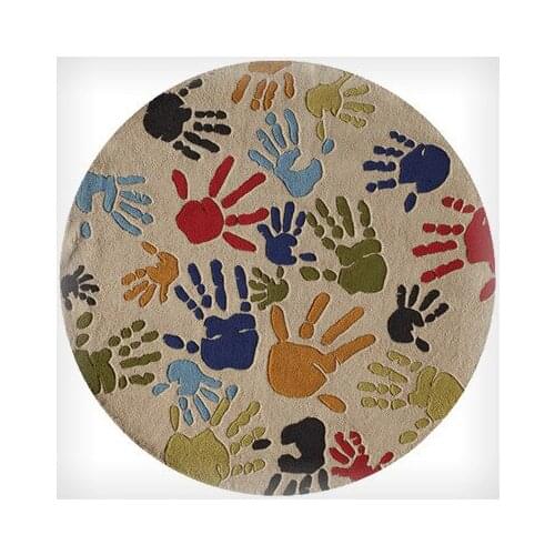 Handmade Carpets Children tapis salon tapete Palm Round Carpet Decorative Carpet Cartoon Home Doormat Tapete Customized