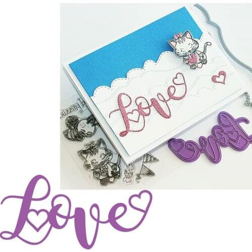 LOVE Word Metal Cutting Dies Stencils Word dies scrapbooking dies Scrapbooking 2020