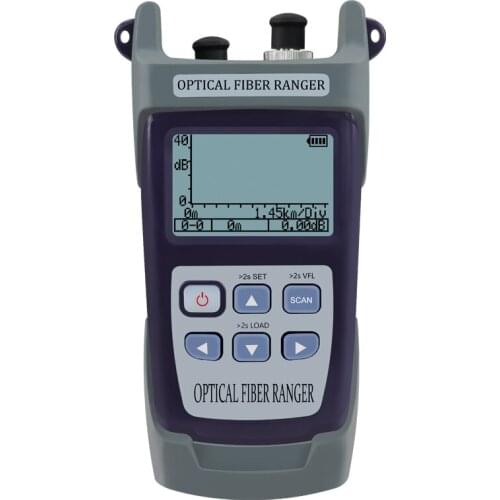 Mini 60KM Fiber Optic OTDR Optical Fiber Reflectometer Built in VFL with FC SC Touch