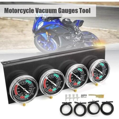Motorcycle Carburetor Synchronizer Vacuum Gauges Tool Carb Vacuum Gauge Balancer for Yamaha/Honda/Suzuki Black