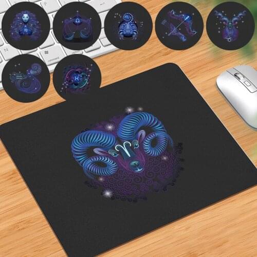 Mouse Pad Game Gamer Mouse Pad Smooth Waterproof PU Leather Laptop Mouse Pad Zodiac Pattern Durable Mouse Mat