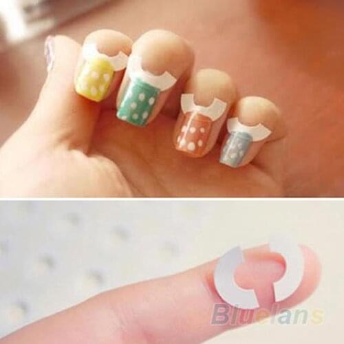 48Pcs/Sheet DIY 18 Style French Manicure Nail Art Tips Tape Sticker Guide Stencil