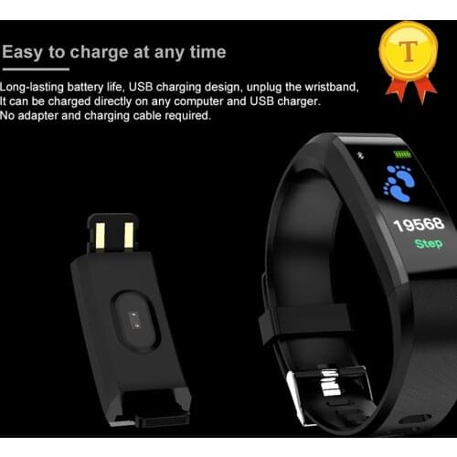 Cheap price colorful screen Wristband 115plus man husband Smart Band health fitness band Bracelet whatsapp message content show