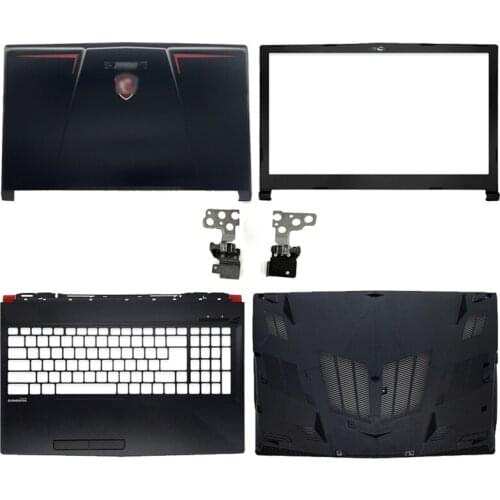 New portable lcd back cover/front frame/hinges/handrest/bottom case for msi gp63 gp63vr 3077c1a213hg017 top back cover