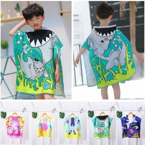US NEW Kids Bath Soft Warm Wrap Hooded Robe Cloak Infant Blanket Kids Bath Towel