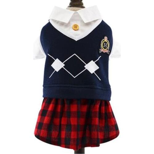 Pet Dog Cotton Made Beautiful Small Skirt Dog Clothes Winter Funny Clothing Puppy Weed Hoopet Frock Coat DC704