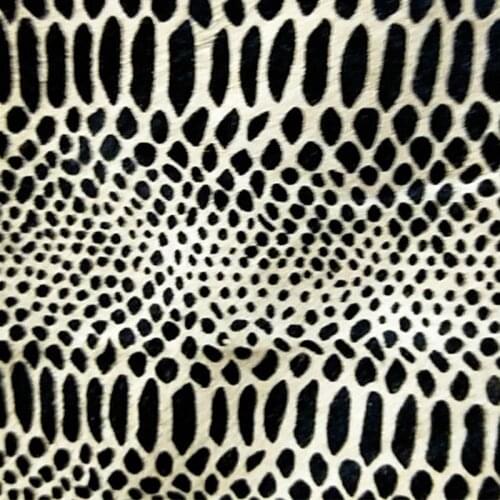 Wholesale customizable snake print horse fur integrated printing fabric, suitable for clothing, shoes, luggage, home furnishing