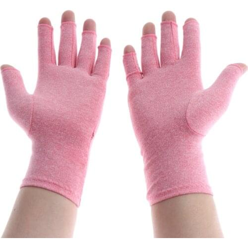 Arthritis Gloves Compression Relieves Pain & Stiffness for Men Women Pink
