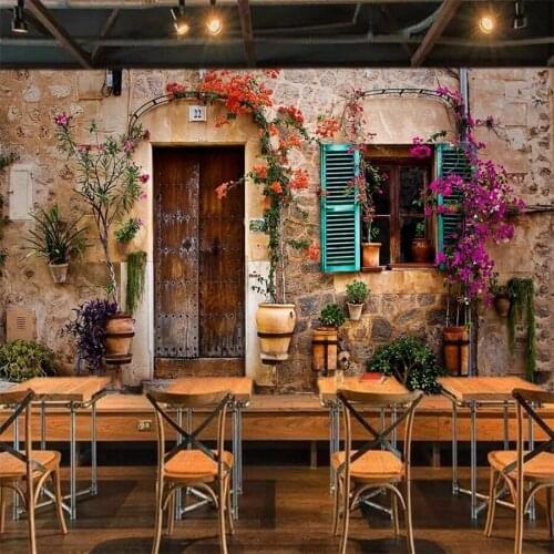 Custom wallpaper 3d photo murals papel de parede Mediterranean street view TV background wall living room bedroom 3d wallpaper