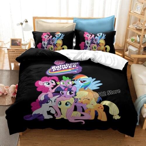 Pony Unicorn 3D Bedding New Textile Suite Duvet Cover Set Bed Comforter Various Sizes Bedding Set Quilt Cover Pillowcase Gifts