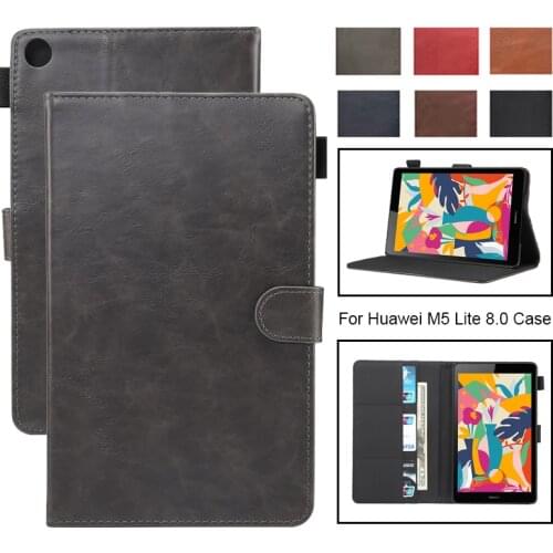 Luxury Case For Huawei Mediapad M5 lite 8.0" JDN2-W09 JDN2-AL00 Case Smart Flip leather Stand Wallet Funda Magnetic Tablet Case