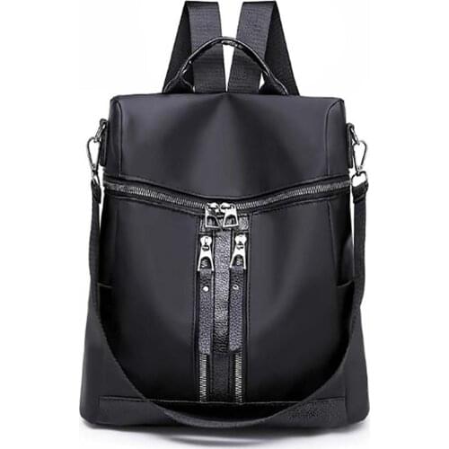 Woman Oxford Cloth Waterproof Anti-Theft Backpack Women High Quality Durable Multi Pocket Travel Daypack Bag with Earphone Hole