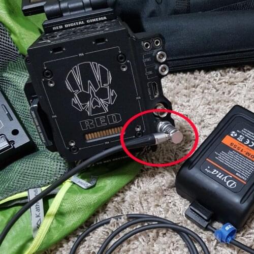 Customized RED epic power cord 90 degree elbow, Anton Bauer Power D-Tap to 6pin Female for red epic power cable