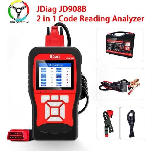 Newest JDiag JD908B OBD2 Scan Tool 12V Professional 2 in 1 Code Reading Analyzer jdiag jd908b Scanner Tool