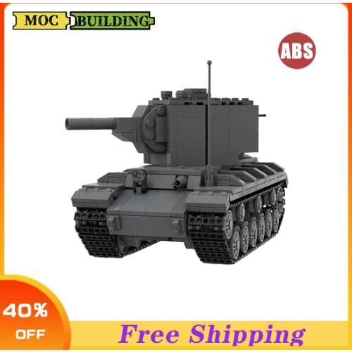 Soviet Military Heavy Fighting Vehicle KV-2 WW2 Building Blocks WW2 Tank Army Soldier Weapon Assembling Bricks Toys For Children