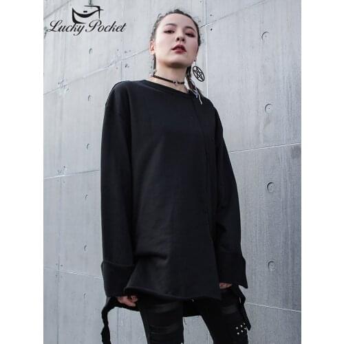 Women Spring Streen Style Solid Color Sweatshirt Ladies Autumn Irregular Splice Cotton Pullovers New Plus Size O-Neck Top ZY136