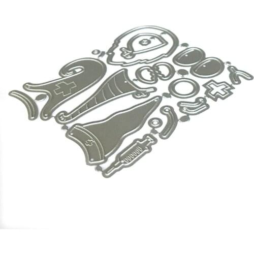 Three Doctor Gnome Dwarf Carbon Steel Cutting Dies DIY Scrapbooking Photo Album Embossing Paper Cards Making Stencil 85DA