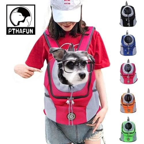 Outdoor Pet Bag Dog Bag Pet Carry Double Shoulder Travel Backpack Breathable Pet Dogs Carrying Outcrop Bag Cat Supplies