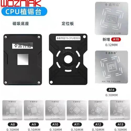 WOZNIAK Rotating CPU planting table for iphone 6-11 a7 a8 a9 a10 a11 a12 a13 a14 Fixture fixing table Chip planting tin Tool